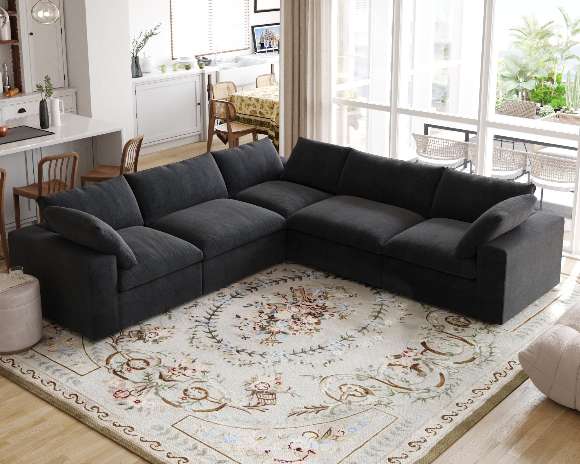 Amazon.com: JACH Modern Seational Couch for Living Room, 5-Seats